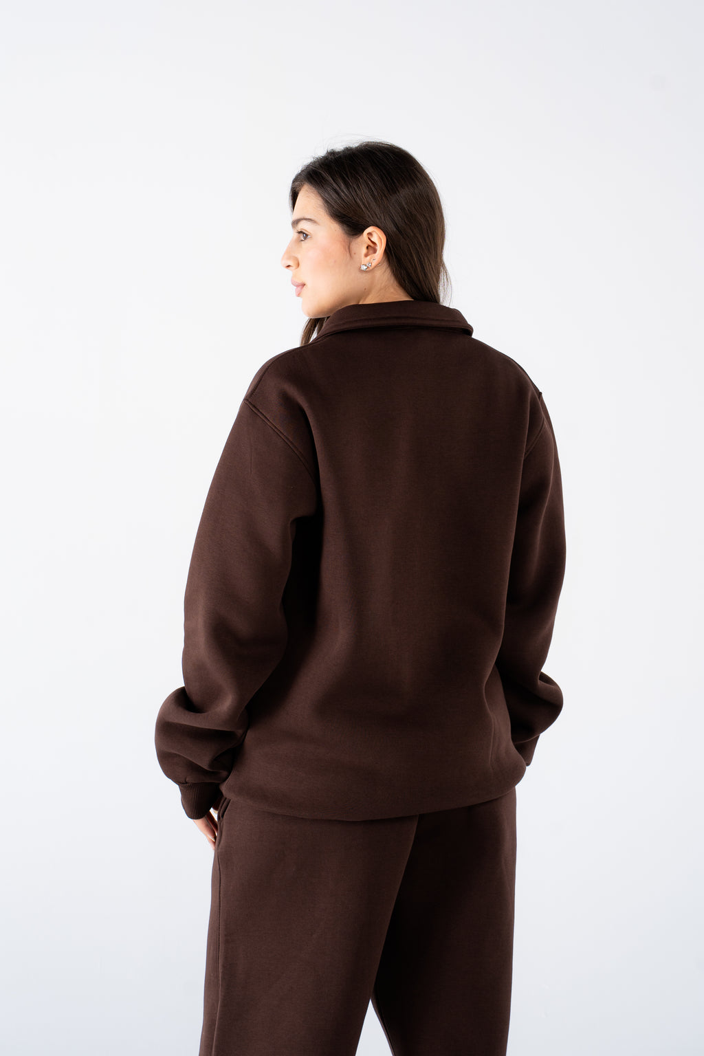 Hickory brown quarter zips