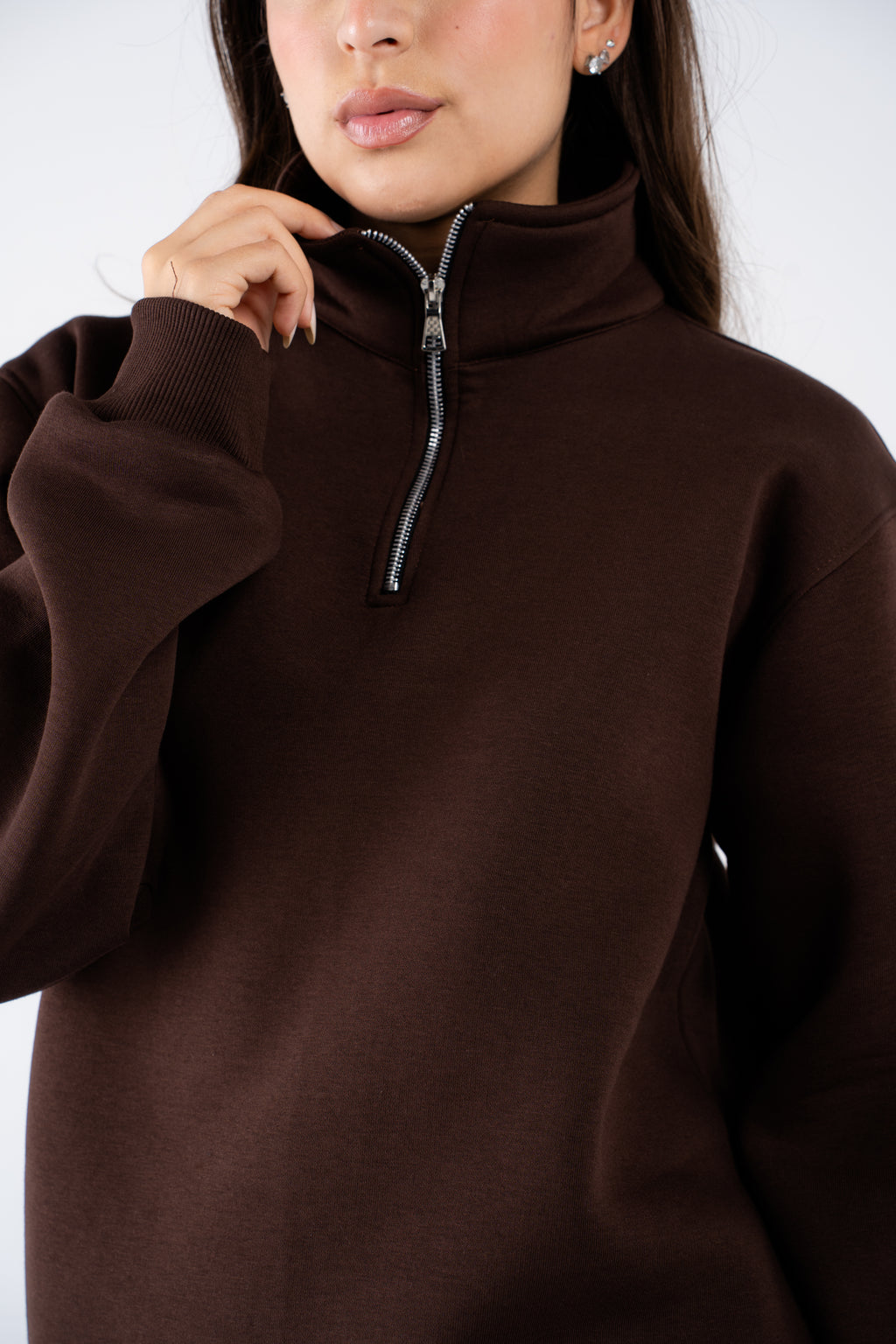 Hickory brown quarter zips