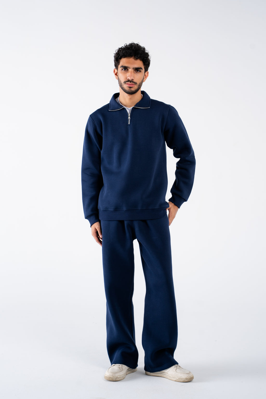 Navy blue quarter zips