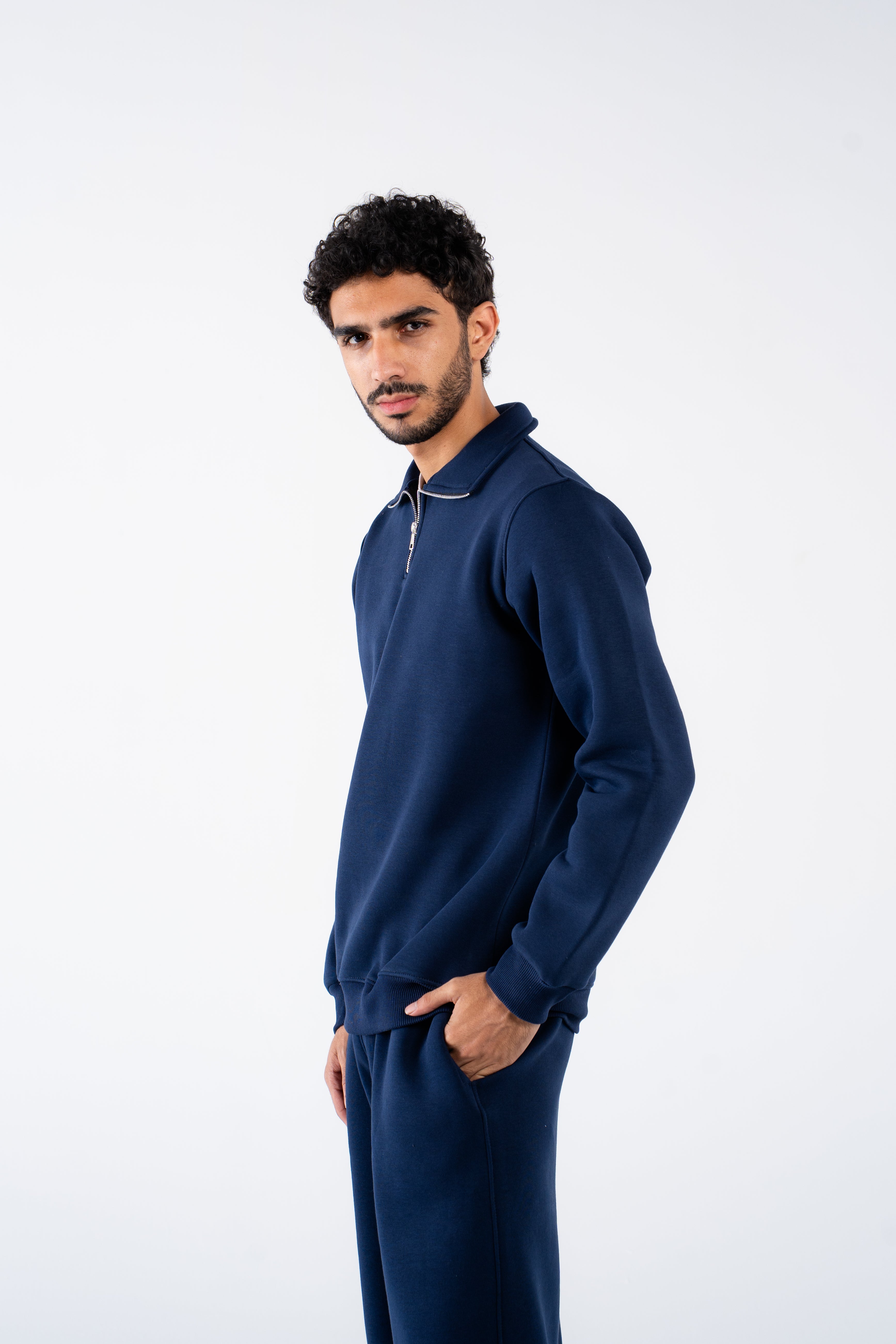 Navy blue quarter zips