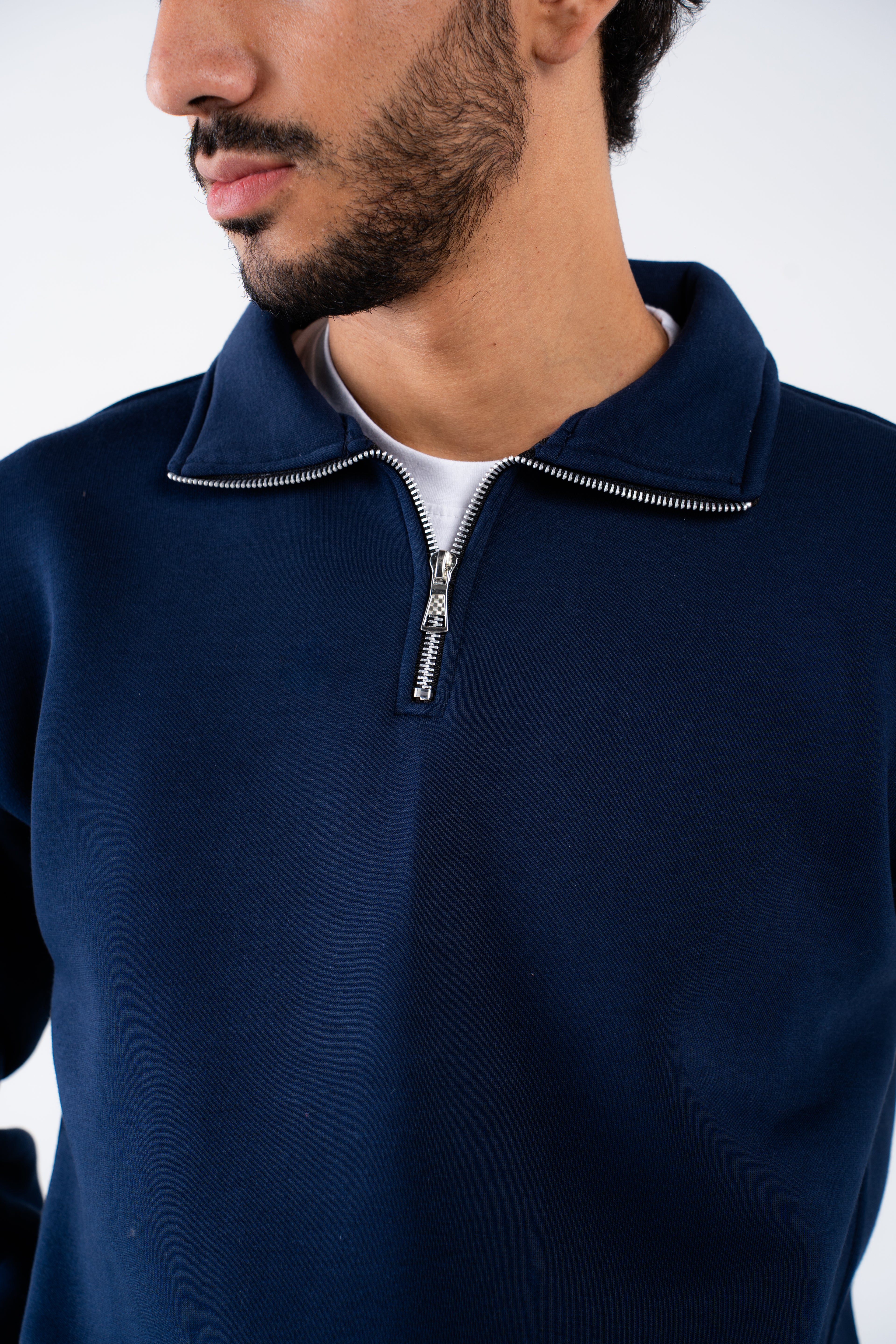 Navy blue quarter zips